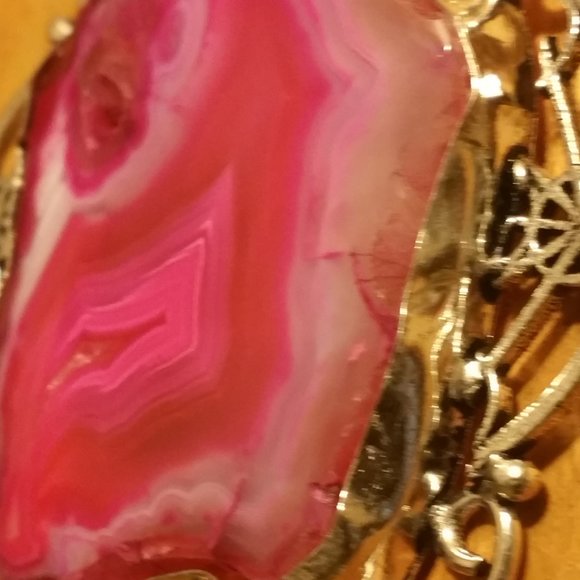 Cherry Druzy Stone wrapped in Silver One of a Kind - Picture 6 of 8